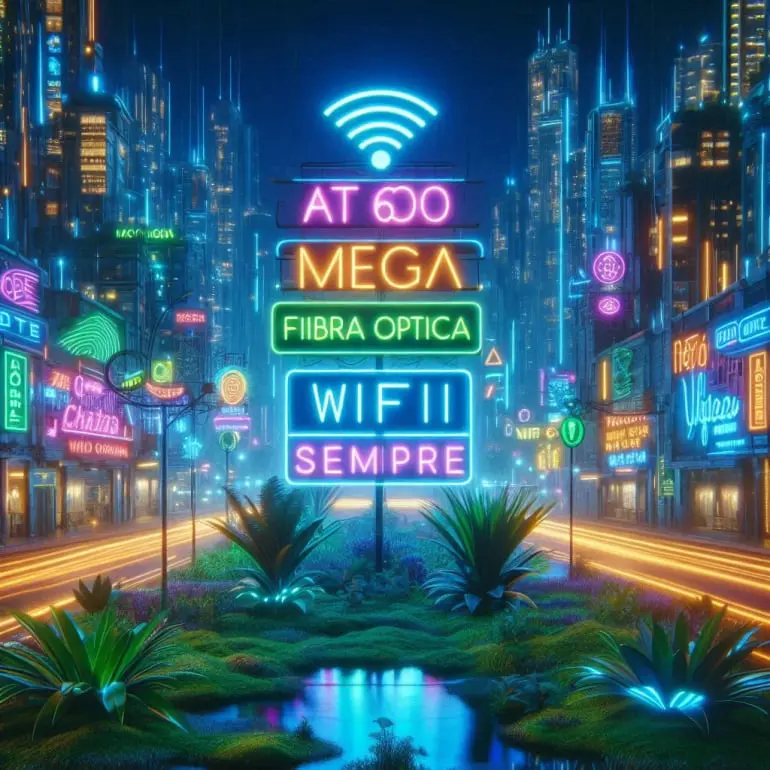 Até 600 MEGA, Fibra Óptica, WiFi sempre!